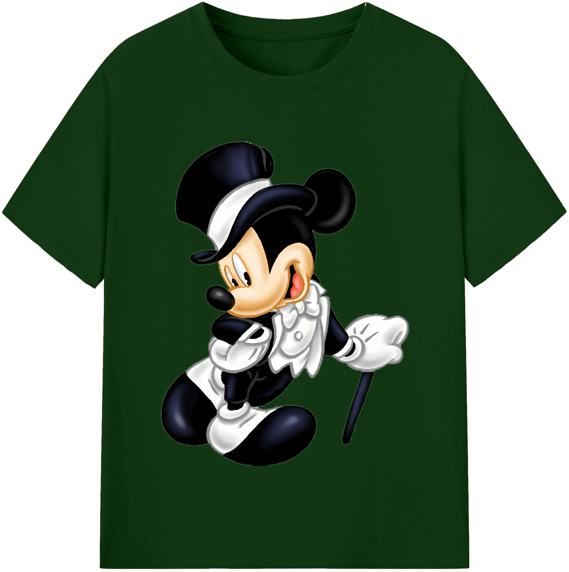 （画像用） ミッキーマウス Mickey Mouse 綿100％半袖Tシャツ（フロントプリント）